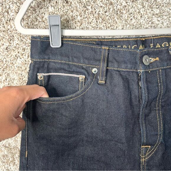 American Eagle Jeans Men’s 29x32 Dark Wash Denim Original Taper - Picture 2 of 8